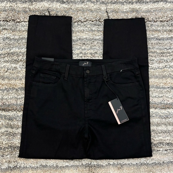 Jen7/ 7 For All Mankind Slim Straight Leg Jeans Sz 14 NWT | Black Straight Jeans - Picture 1 of 16